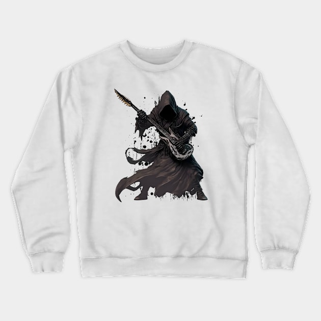 Metal Wraith II - A wraith playing guitar - Fantasy Crewneck Sweatshirt by Fenay-Designs